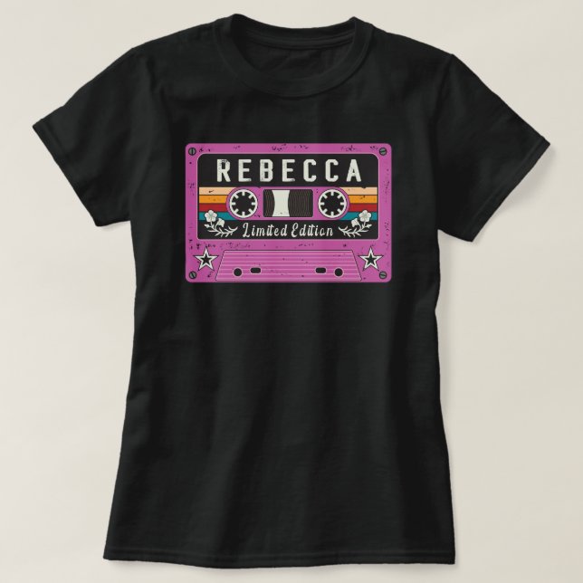 T-shirt vintage Nom Rebecca (Design devant)