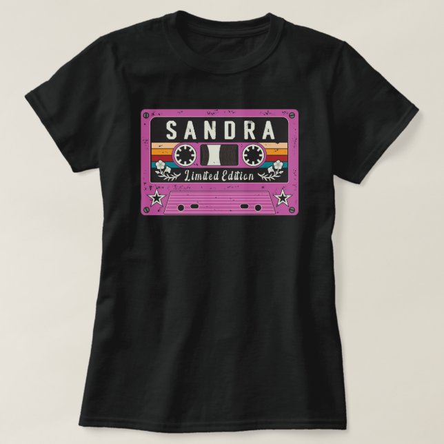 T-shirt vintage Nom Sandra (Design devant)