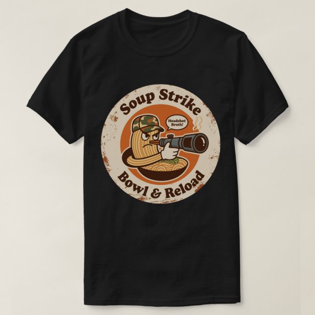 T-shirt Vintage Noodle Bowl Combat Gamer Amusant (Design devant)