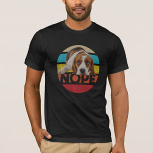 T-shirt Vintage Nope Lazy Beagle chien animal