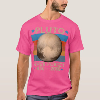 T-shirt Vintage N'Oubliez Jamais Pluto Nerdy Astronomie Es