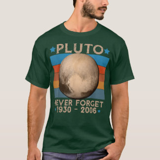 T-shirt Vintage N'Oubliez Jamais Pluto Nerdy Astronomie Es