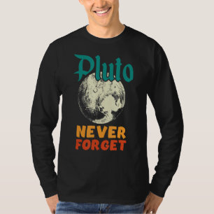 T-shirt Vintage N'Oubliez Jamais Pluto Nerdy Astronomie Es