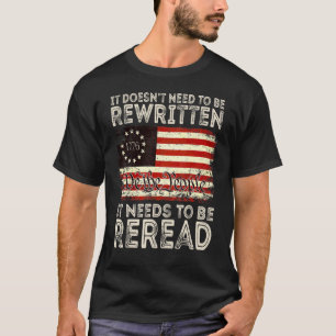 T-shirt Vintage Nous Le Peuple 1776 États-Unis Drapeau 4 j