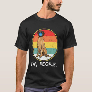 T-shirt Vintage Nouvelles personnes Brown grand chien Dans