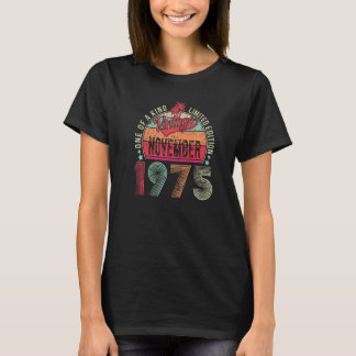 T-shirt Vintage novembre 1975 47 Ans 47e Anniversaire M