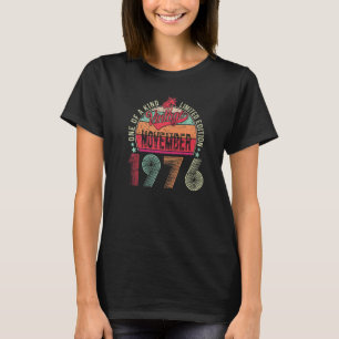 T-shirt Vintage novembre 1976 46 Ans 46e Anniversaire M