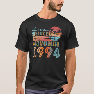 T-shirt vintage novembre 1994 92 ans 28e anniversaire m