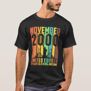 T-shirt Vintage novembre 2000 20 ans 20e anniversaire G