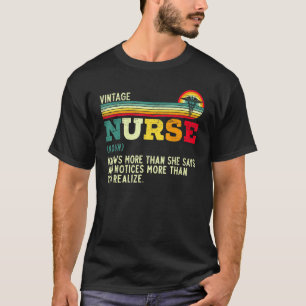 T-shirt Vintage Nurse Definition Hospital Registre Médical