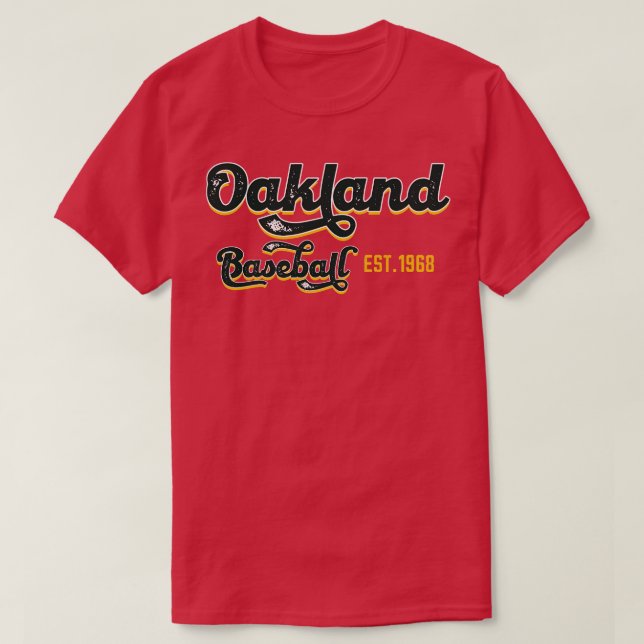T-shirt Vintage Oakland Baseball Est 1968 Lover (Design devant)