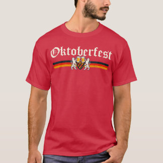T-shirt Vintage Octoberfest German Drinking Festival Lion 