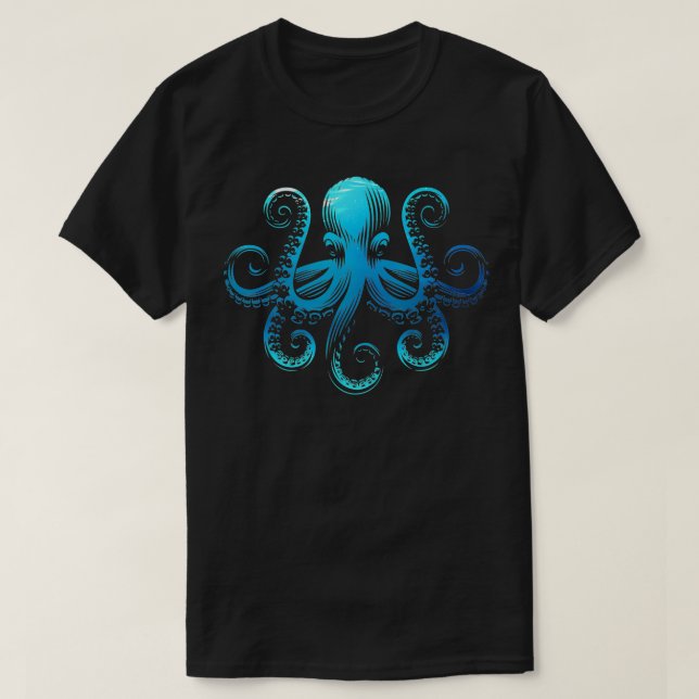 T-shirt Vintage Octopus Kraken (Design devant)