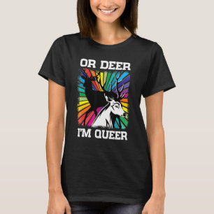 T-shirt Vintage Oh Deer Je suis Queer Rainbow Lgbt Pride G