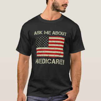 T-shirt Vintage Old American Flag Posez-moi des questions