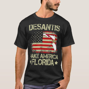 T-shirt Vintage Old DeSantis 2024 Make America Florida Ame