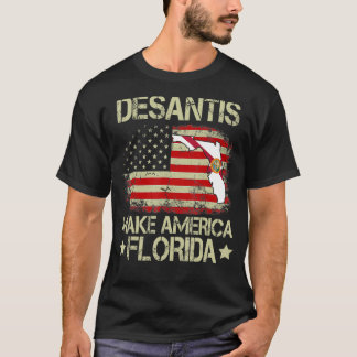 T-shirt Vintage Old DeSantis 2024 Make America Florida Ame