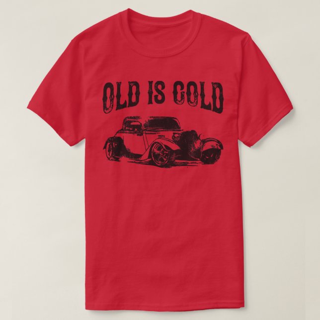 T-shirt Vintage Old Est Gold Oldtimer Classic (Design devant)