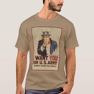 T-shirt Vintage Oncle Sam Je veux que vous WWI Propagande