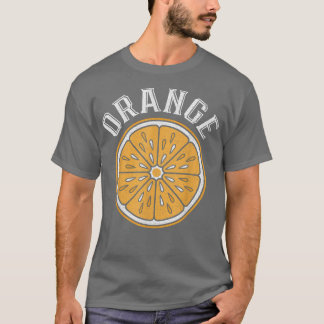 T-shirt Vintage Orange tranché Citrus Fruit Vegan Vegetari