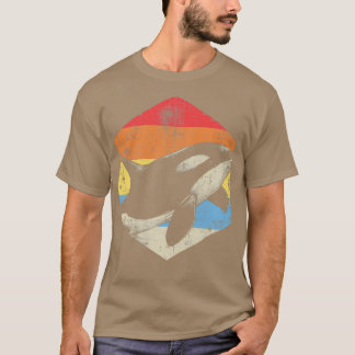 T-shirt Vintage Orca Art Baleine Amour Retro Animal marin