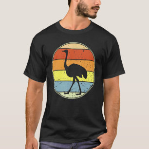 T-shirt Vintage Ostrich Retro Ostrich Silhouette Bird Anim