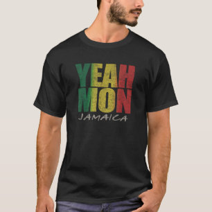 T-shirt Vintage Oui Mon Retro Jamaïque Reggae Mens Jamaïqu