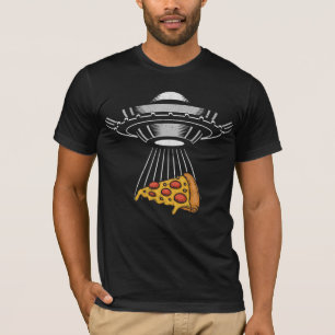 T-shirt Vintage OVNI Pizza Enlèvement Alien Retro vaisseau