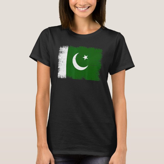 T-shirt Vintage Pakistan Flag Pakistani Independence Day (Devant)