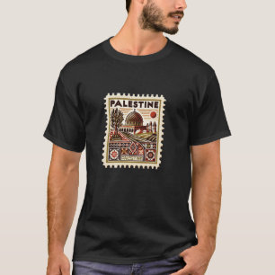 T-shirt Vintage Palestine Postage Design Retro Pales