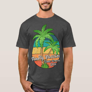 T-shirt Vintage Palm Tree Family Vacation 2022 Père Noël B