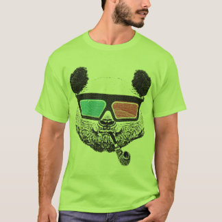 T-shirt Vintage panda 3-D glasses