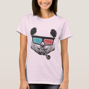 T-shirt Vintage panda 3-D glasses
