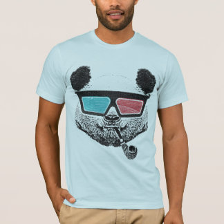 T-shirt Vintage panda 3-D glasses