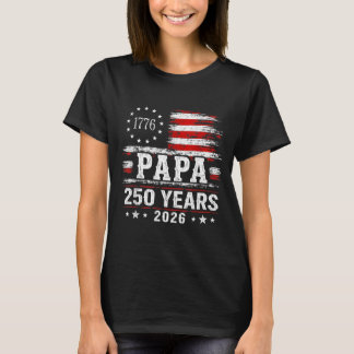 T-shirt Vintage Papa 250 Years 2026 Grandpa Patriotic