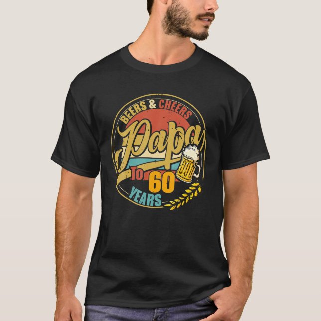 T-shirt Vintage Papa Beers (Devant)