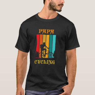 T-shirt Vintage Papa Cycling Père Papa Humour Pour Hommes