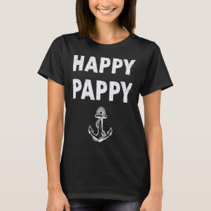 T-shirt Vintage Pappy Capitaine Papa Happy Pappy Grand-pa