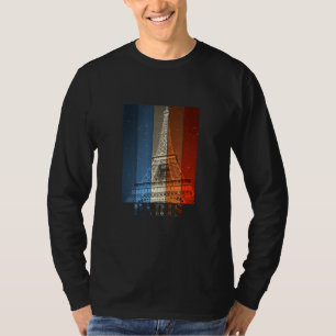 T-shirt Vintage Paris Tour Eiffel France Voyage