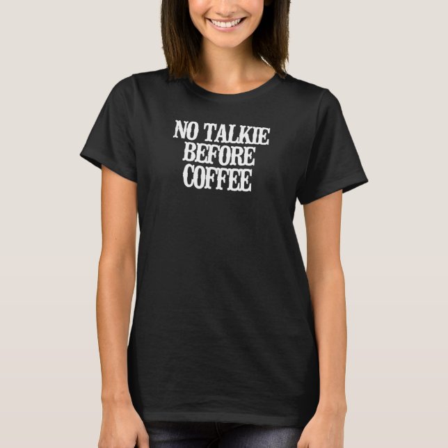 T-shirt Vintage Pas De Talkie Avant Café (Devant)