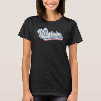 T-shirt Vintage Patriotique Rouge Blanc Bleu Virginie Home
