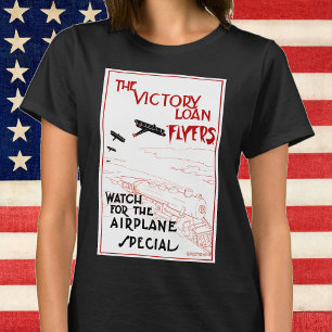 T-shirt Vintage Patriotique, Victory Loan Avions
