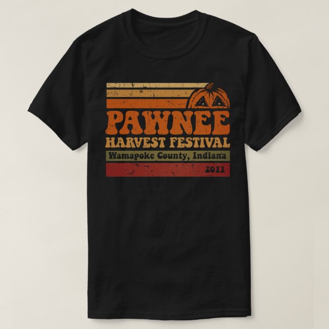 T-shirt Vintage Pawnee Harvest Festival (Design devant)