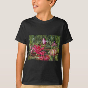 T-shirt Vintage Peinture Fleurs roses
