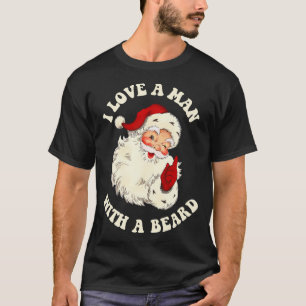 T-shirt Vintage Père Noël Fun Retro J'Aime Un Homme Avec U