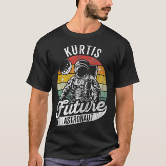 T-shirt Vintage Personnalisé Kurtis Espace astronaute futu