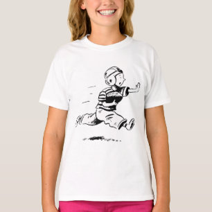 T-shirt Vintage Petit Garçon Jouant au Football Américain 