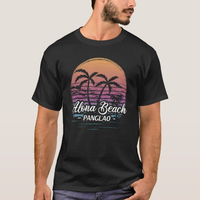 T-shirt Vintage Philippines Vacances Alona Beach Pa (Devant)