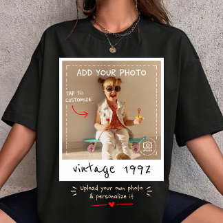 T-shirt Vintage Photo Nostalgic Birthday Custom Year