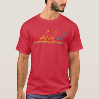 T-shirt Vintage Pigeon Birds Amateurs d'illustration Gag